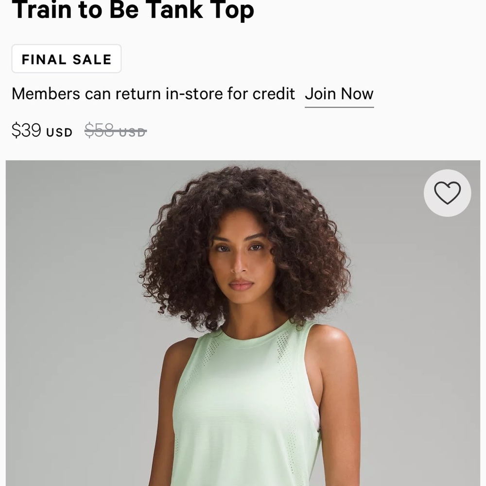 Train to Be Tank - Mint Green Lululemon NWT matches mint green pace rival skirt